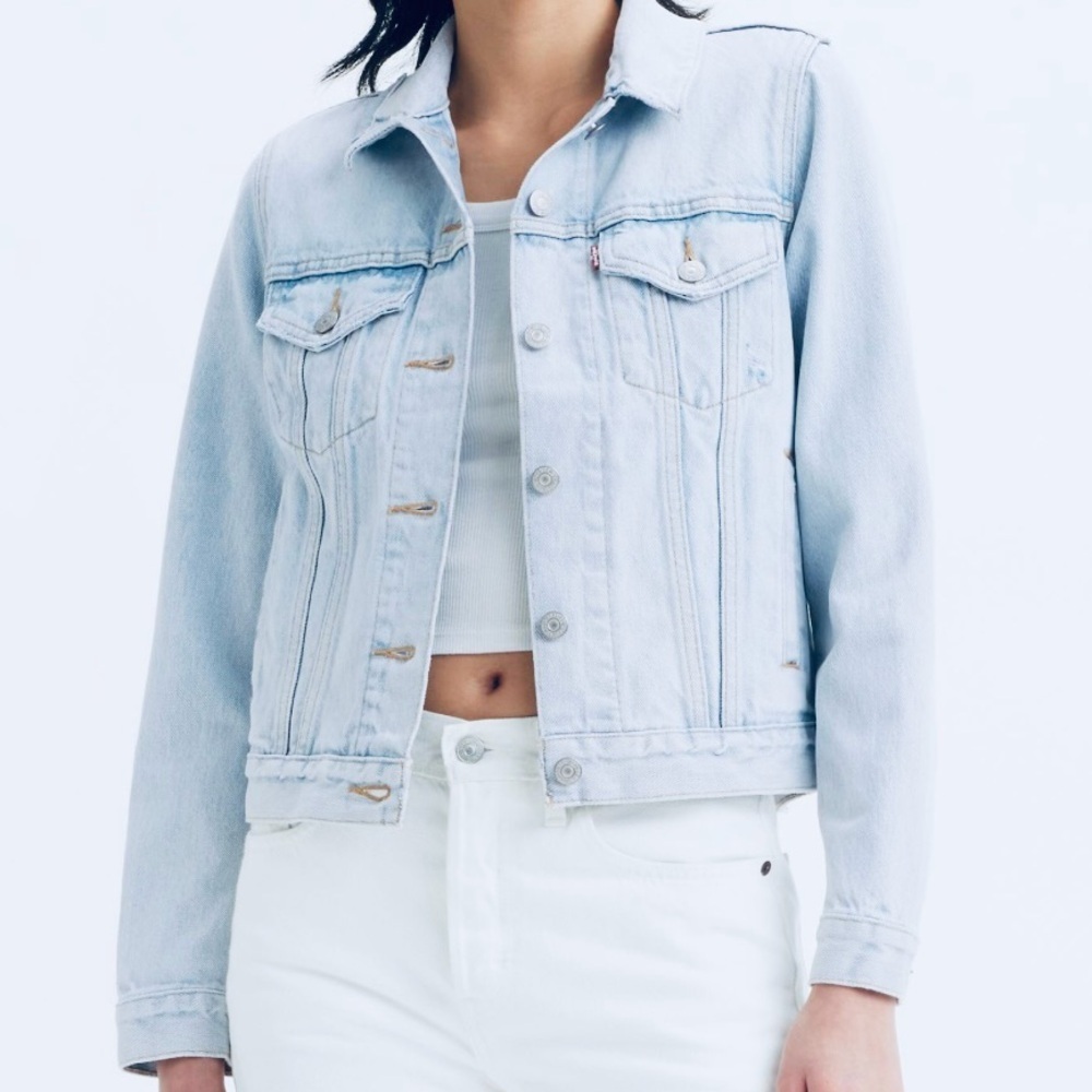 MICHAEL KORS Women's Sky Blue Denim Tucker Jacket-Light Wash